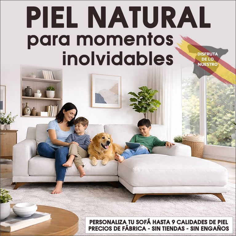 sof&aacute;s piel y cuero natural calidad